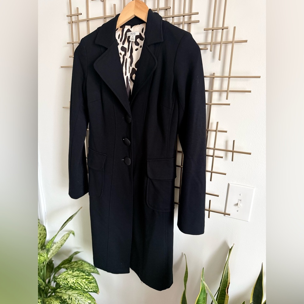 Cache Xs Black Women's 3 Button Coat - image 8